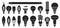 Halogen bulb black vector set icon. Illustration of isolated black icon halogen of light lamp. Isolated set electric and