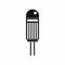 Halogen bulb icon, simple style