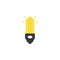 Halogen bulb idea icon flat style
