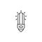 Halogen bulb idea icon line style