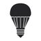 Halogen bulb vector icon. Black vector icon isolated on white background halogen bulb.