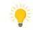 Halogen filament light bulb flat icon