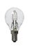 Halogen lamp with opaque glass bulb.