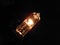 Halogen light bulb burning