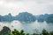 HALONG bay in Vietnam. UNESCO World Heritage Site. View from TiTop island