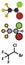 Halothane general anesthetic drug molecule