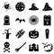 Haloween icons set, simple style