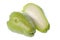 Halved green squash