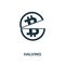 Halving icon. Monochrome style design from crypto currency icon collection. UI. Pixel perfect simple pictogram halving icon. Web d