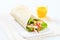 Ham and cheese salad wrap