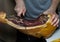 Ham hand slicing hamon Spain food tapas