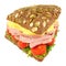 Ham Salad Sandwich On Pumpernickel Bread