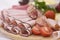 Ham and tomatoes board
