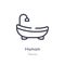 Hamam outline icon. isolated line vector illustration from sauna collection. editable thin stroke hamam icon on white background