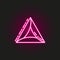 Hamantaschen neon style icon. Simple thin line, outline  of judaism icons for ui and ux, website or mobile application