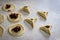 Hamantaschen. ozenei haman Triangular pastry