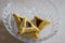 Hamantaschen. ozenei haman Triangular pastry