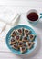 Hamantashen cookies or ears of Haman, triangular cookies with Hamantashen cookies or Aman ears, triangular cookies with poppy seed