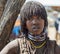 Hamar woman seller at village market. Turmi, Omo Valley, Ethiopia