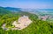 Hambacher Schloss or Hambach Castle, aerial view. Rhineland-Palatinate, Germany.