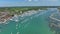 Hamble Marina in the Summer Aerial View