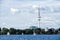 Hamburg Alster With TV Tower On The Horizon And Sailing Ships On The Water