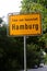 The hamburg city sign