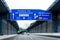 Hamburg, Germany - August 28, 2021: Bundesautobahn 7 Autobahn, Highway car tunnel in Hamburg
