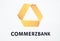 Hamburg , Germany - July 13 2017: Commerzbank AG is a global banking and financial services company founded in 1870 with