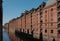 Hamburg, Germany, Old warehouses in Speicherstadt on a sunny day