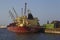 Hamburg - Loading of scrap iron on a vessel