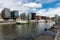 Hamburg skyline in cloudy day