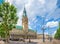 Hamburg town hall at market square in Altstadt quarter, Germany