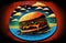 Hamburger abstract comic style painting