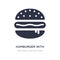 hamburger with bacoon icon on white background. Simple element illustration from Food concept