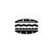 Hamburger black icon concept. Hamburger flat vector symbol, sign, illustration.