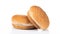 Hamburger bread with sesame on white background