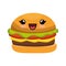 hamburger character kawaii style