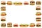 Hamburger cheeseburger burger copyspace copy space frame border