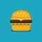 hamburger fast food icon. vector