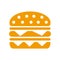 Hamburger flat icon - vector