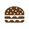 Hamburger flat icon - vector