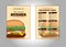 Hamburger flyer design vector template in A4 size or A5. Brochure and Layout Design. food concept.