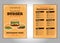 Hamburger flyer design vector template in A4 size or A5. Brochure and Layout Design. food concept.