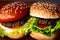 The hamburger for Food concept, Ai Generative image