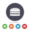 Hamburger icon. Burger food symbol.