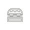 Hamburger icon - vector fast food sign symbol