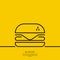 Hamburger icon on a yellow background