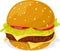 Hamburger - illustration on white background