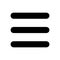 Hamburger like menu black glyph ui icon